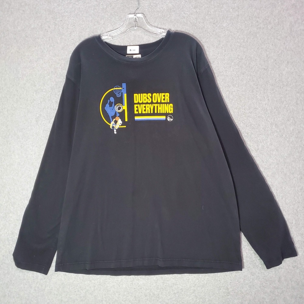 Golden State Warriors Men Shirt 2XL Black New Era Dubs Over Everything Tee